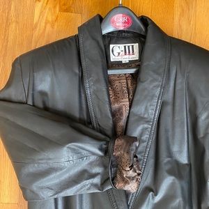 Vintage 80s Full Length Leather Jacket